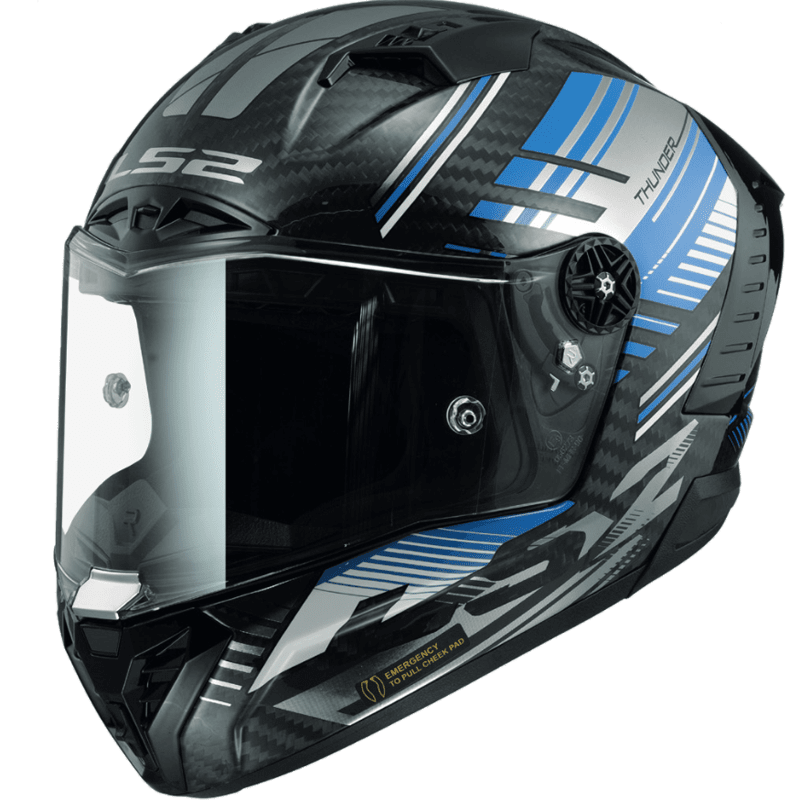 cphmc_ls2_thunder_carbon_volt_blue Copenhagen Motorcycles - cphmc ls2 thunder carbon volt blue